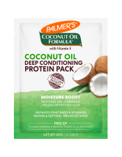 Restores dry or damaged hair with naturally-derived ingredients that deeply lock in moisture from root to tip, visibly improving your hair's condition after each use.

Now with 2x the coconut oil 
For dry, damaged or colour treated hair + Tahitian monoi 
Locks in moisture from root to tip for hydrated, softer hair

 
Suitable for Vegans
 
Directions:
Immediately after shampooing with Palmer’s  Coconut Oil Formula Shampoo, apply Protein Pack generously and work through hair from root to tip and allow to penetrate for up to 5 minutes. Rinse thoroughly.
 
FOR BEST RESULTS: Use with Palmer’s  Coconut Oil Formula  Shampoo and Conditioner.
 