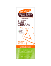 Firm and tone your bust even after pregnancy and weight loss with this specially formulated cream that smooths on like a gel. A unique blend of pure Cocoa Butter, Shea Butter and Vitamin E maximizes moisturisation while Collagen and elastin and other proven ingredients form a structure for additional support of the elastic fibres and increase tone and firmness. 
Paraben Free
Not suitable for Vegans
Usage Instructions:
Massage Palmer's Cocoa Butter Formula Bust Cream into breast area at least twice daily. Wash off the cream prior to breastfeeding.