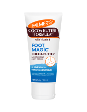 Repair and relieve extremely dry, cracked feet with Palmer’s Cocoa Butter Formula Foot Magic Foot Cream, crafted with rich, moisturizing Cocoa Butter, soothing Peppermint Oil and skin-softening Mango Butter. This intensively nourishing cream helps soften even the roughest, most callused skin. 

Usage Instructions:
Step1: Exfoliate feet with Palmer’s Foot Magic Scrub. 
Step 2: Apply a generous amount of Foot Magic Cream all over feet. 
Step 3: Apply Foot Magic Heel Repair on callused areas and cracks. For an overnight treatment, apply before bed and cover feet with socks. 

Suitable for Vegans.