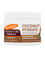 Hydrate and Replenish head-to-toe with Palmer’s Coconut Oil Formula Balm, crafted with Extra Virgin Coconut Oil and Green Coffee extract to moisturise even the roughest, driest skin.
Made With Fair Trade Certified Organic Extra Virgin Coconut Oil
*Certified Organic Extra Virgin Fair Trade Coconut Oil
48 Hour Moisture 
Usage: Apply to moisture-thirsty areas such as cuticles or cracked heels. Solid formula won’t melt or get messy in the heat!
Suitable for Vegans
Packaging may vary for a short period of time