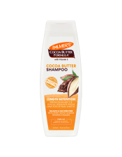 PALMER’S COCOA BUTTER FORMULA LENGTH RETENTION system with Biotin, fully strengthens hair with powerhouse natural protectants that help block brittleness, breakage and split ends to support optimal length.
- Gentle shampoo, lifts away dirt, oil and build-up- NO harsh detergents, won’t strip or tangle hair- Nourishes and maintains moisture balance- Leaves hair cuticles and follicles perfect for conditioning
DIRECTIONS: Apply to wet hair and scalp working through from root to tip and massage into a rich creamy lather for 1-2 minutes. Rinse thoroughly. Repeat if desired.
FOR BEST RESULTS: Use with Palmer’s Cocoa Butter Formula Length Retention Conditioner and Palmer’s Cocoa Butter Formula Length Retention Leave-In Conditioner.
Suitable for Vegans. 