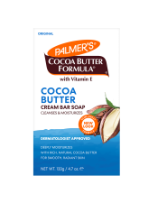 Palmer's Cocoa Butter Cream Bar Soap, a rich creamy soap that softens and moisturises as it cleanses without leaving a dry, tight feeling.
Pure Cocoa Butter enriched with Vitamin E; this luxurious creamy soap is excellent for use on the face, hands and body.
Not suitable for Vegans
Usage Instructions:
Use daily for a soft, smooth, clear, radiant complexion. Use daily on face, hands and body.